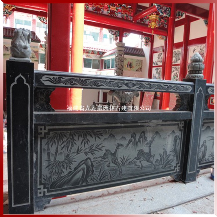 寺廟石雕欄桿圖片
